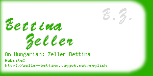 bettina zeller business card